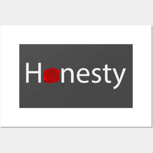 Honesty is beautiful typography design Posters and Art